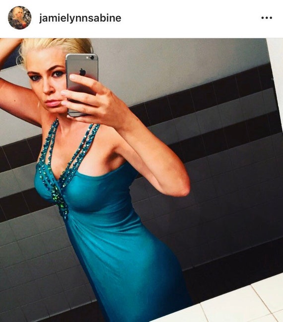Green, Jeweled 1960s Dress