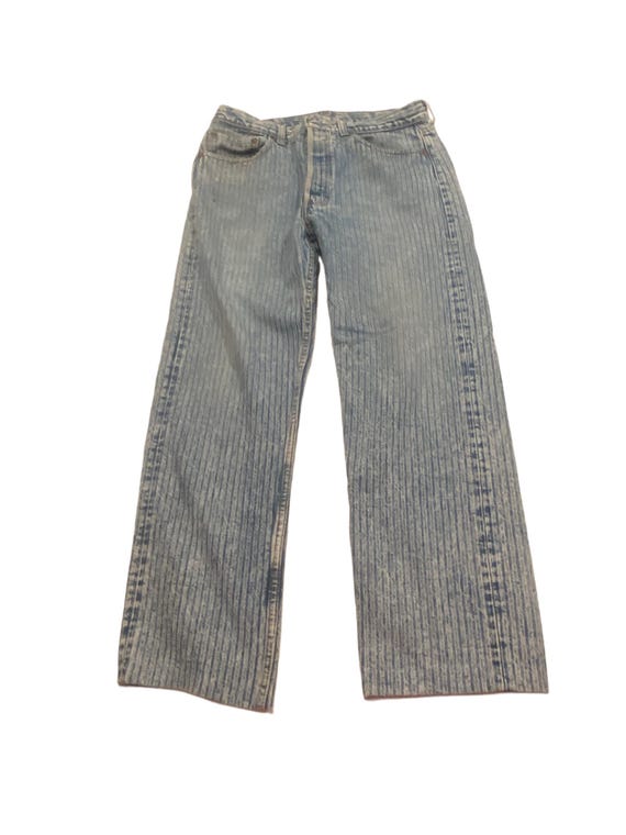 1980s Vintage Railroad Stripe Levis Jeans
