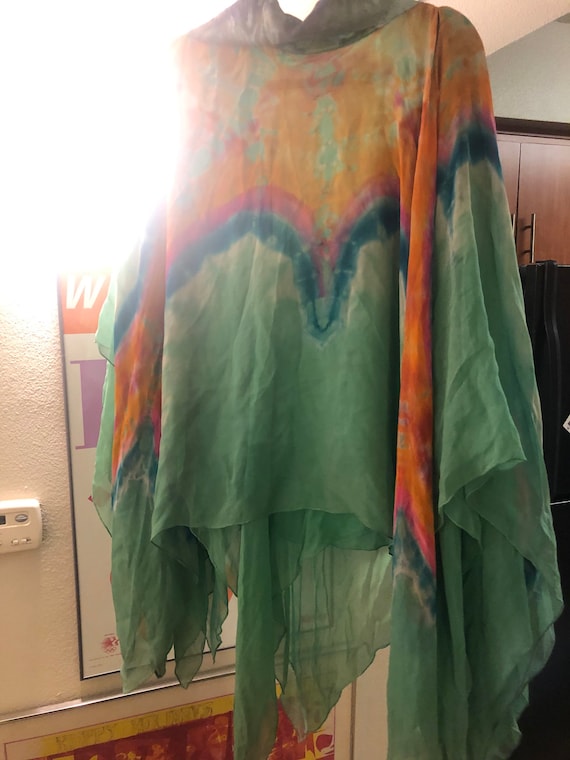 Very Rare Rainbow Tie Dye  1970s HALSTON Skirt or 