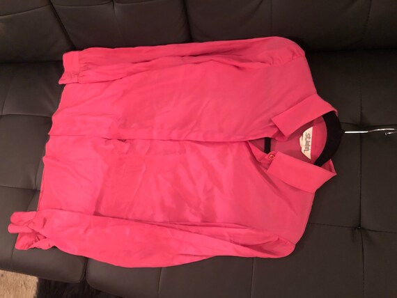 Hot pink Vintage 1980s Blouse by St. John - image 2