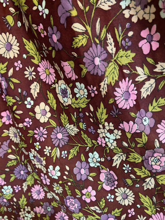 1970s Handmade Velvet & Floral Print Boho Luxe St… - image 2