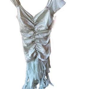 2000 Vintage Light Green Jessica McClintock Dress Vintage Size 6 Modern Size Small.