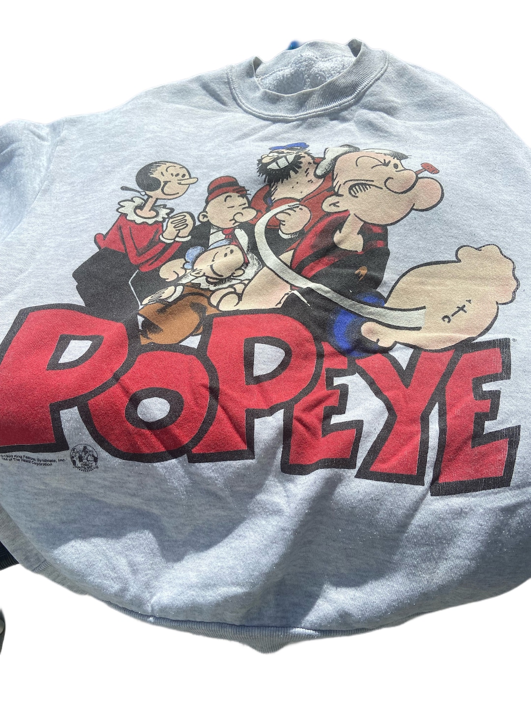 1993 Vintage Popeye Sweatshirt Size XXL - Etsy