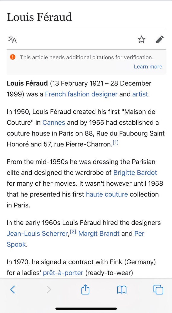 80s Vintage French Designer Louise Feraud Black R… - image 4