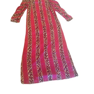 david brown california dress VTG DESIGNER DAVID BROWN CALIFORNIA SZ P Long House Dress ROBE USA