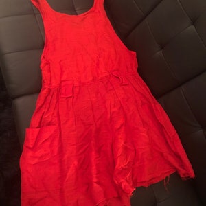 1980年代 ルーズフィット レッド キャロル リトル フォー サントロペ ウェスト レッド ショーツ ジャンプスーツ