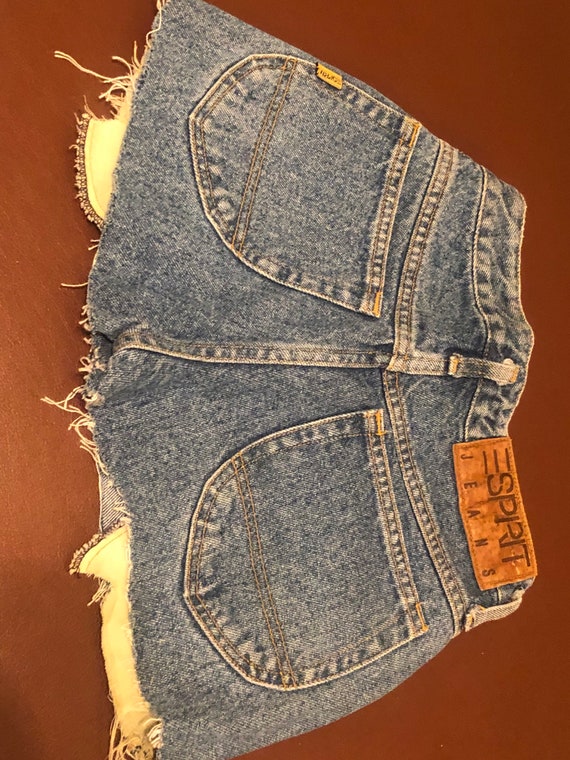 80s Vintage High Waisted Espirit Cut Off Shorts - image 4