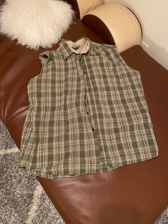 90s Grunge Structure Reworked Plaid Button Up size