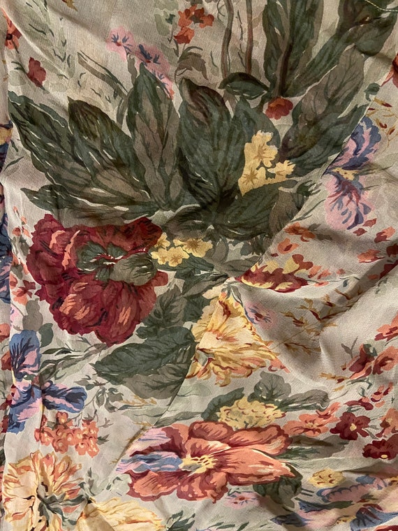 1990’s Vintage Hand Printed Floral Print Kate Ged… - image 8
