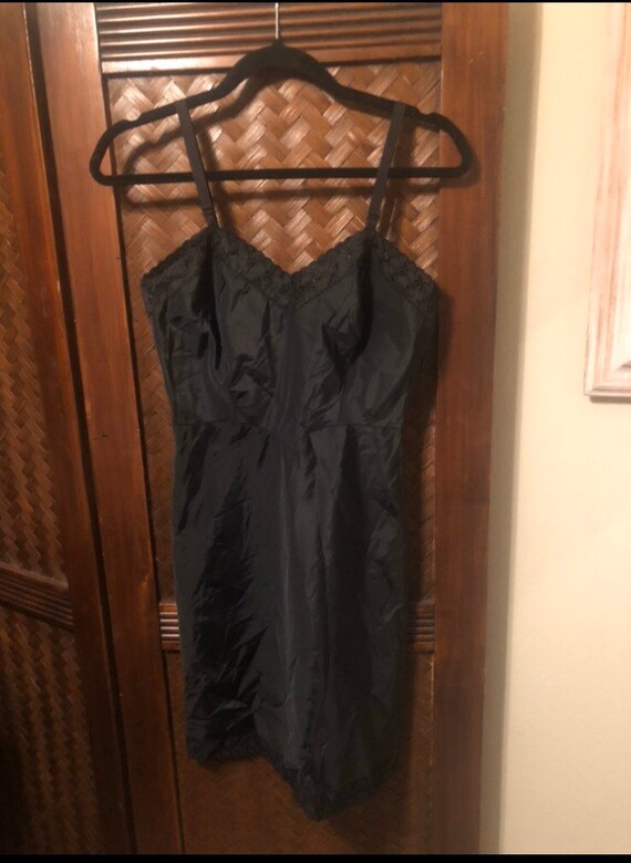 50s Vintage Black Slip by Ariel Barbizon