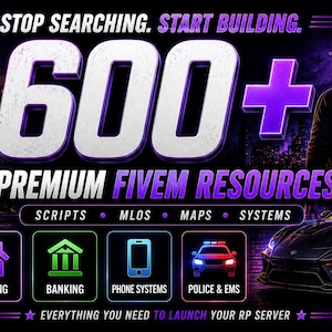 600+ Premium Game Server Resources Bundle, Scripts Systems, Roleplay Server Assets, Digital Download