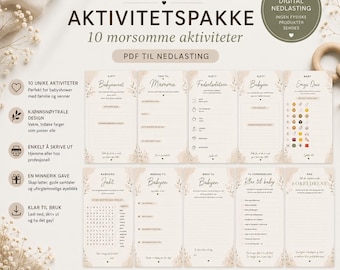 Aktivitetspakke til babyshower PDF (kjønnsnøytral)