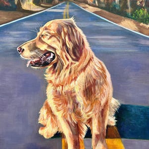 Custom Pet Portrait – Hand-Painted Acrylic Pet Painting on Canvas | Personalized Dog & Cat Portrait from Photo