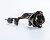 Sculpture Rose en Métal