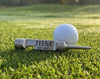Personalized Golf Divot Tool & Bottle Opener, Custom Engraved Single Prong Pitch Repair, Stainless Steel Golfer Gift for Him, Groomsmen Dad