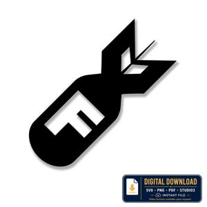 F-Bomb Vector Design SVG PNG PDF Studio3 | Cricut Silhouette Cut File | Digital Download