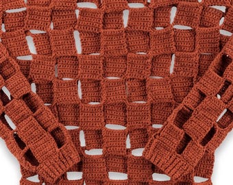 Patroon voor een crop top met woestijnmesh | Korte trui | Patroon voor een korte trui | Geschikt voor beginners | Direct te downloaden als PDF
