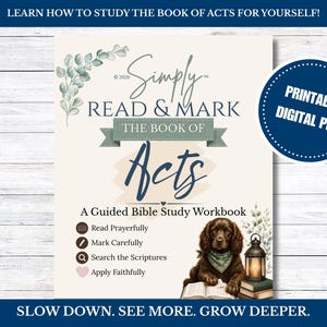 Acts Bible Study Workbook | Guided Inductive Study Journal (Printable PDF)