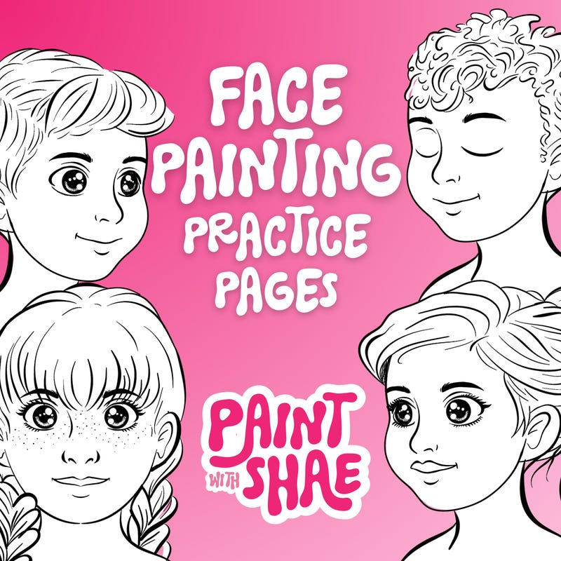 Face Paint Practice Sheet - Etsy