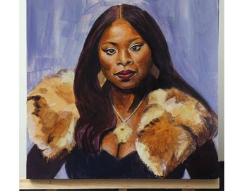 Retrato marrón astuto