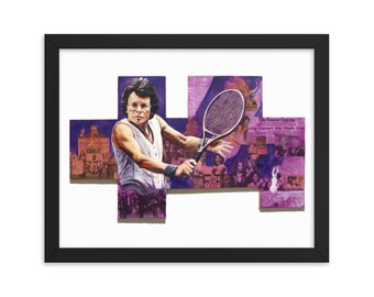 Billie Jean King - Impresión enmarcada