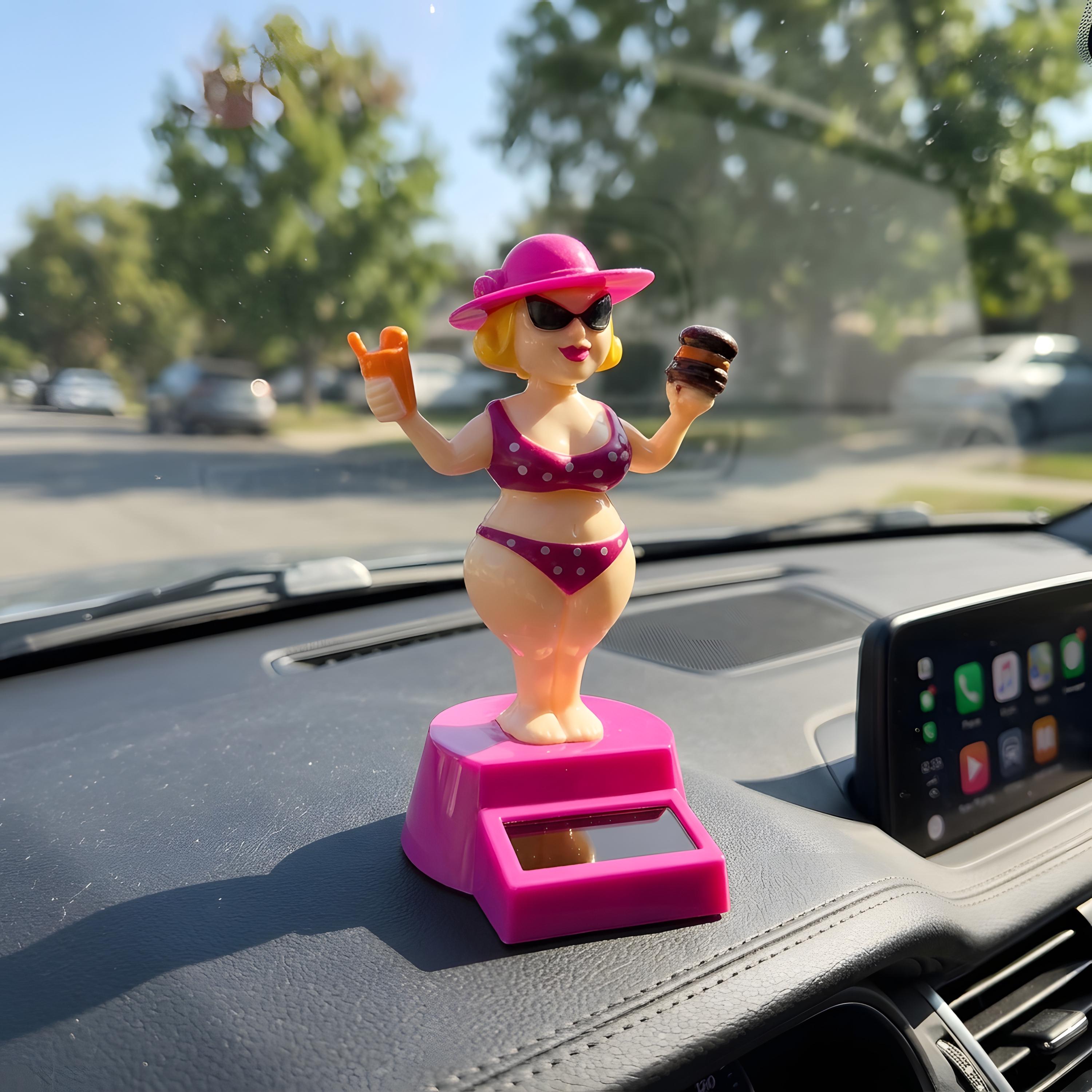 Figurine Solaire Oscillante Pompier Dansant – Déco Amusante Pour Voiture, Bureau Ou Maison, Cadeau Rigolo