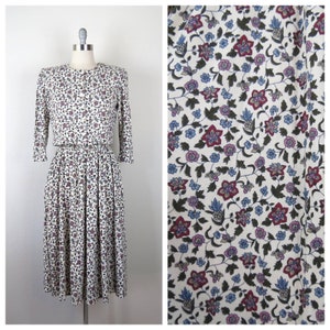 Vintage 1980s floral dress set 2 piece skirt and matching top ditsy floral NWT