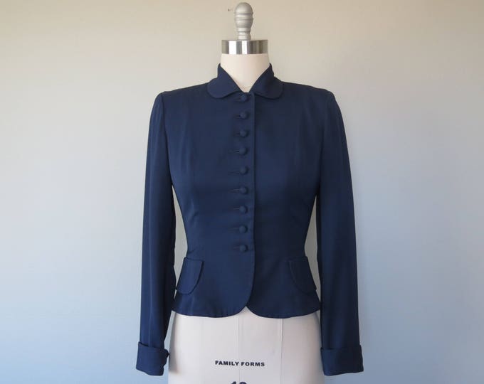 Vintage 1940s Gabardine Suit Jacket Size Medium - Etsy
