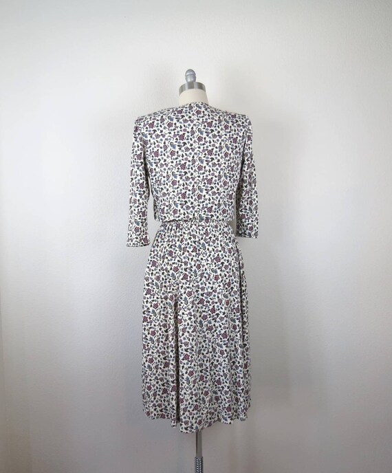 Vintage 1980s floral dress set 2 piece skirt and … - image 5