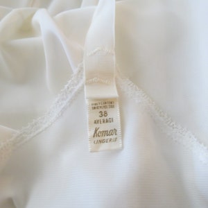 Vintage 1960s Komar dress slip, lace bodice, slip dress, full slip, size large, 38 bust image 5