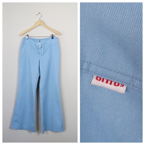 vintage 1970s Dittos bell bottoms pants rare lace
