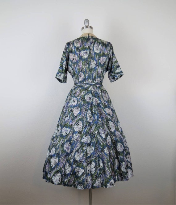 Vintage 1950s fit and flare dress, evening, cockt… - image 8