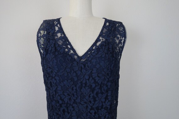 vintage 1930s dress, lace, open back, matching or… - image 4