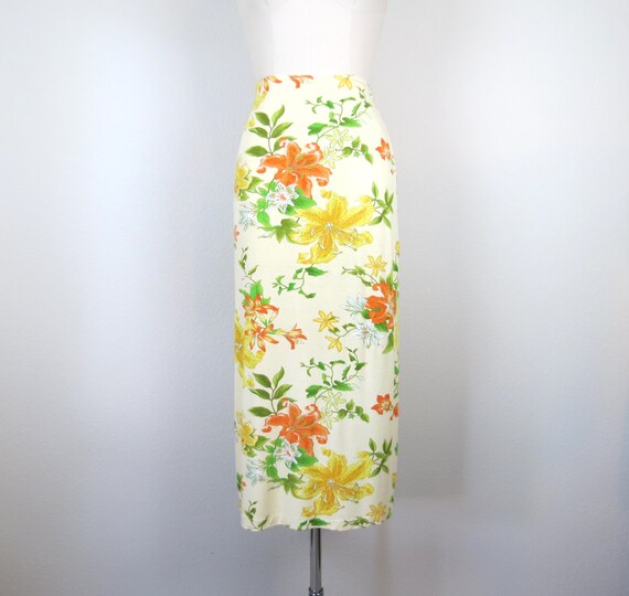 Vintage Y2K Kenzo Jungle floral maxi skirt stretc… - image 3