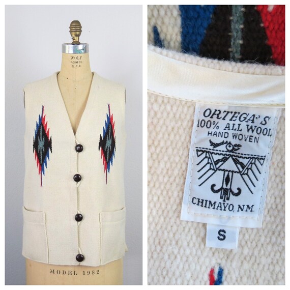 vintage Ortega's authentic Chimayo woven women's s