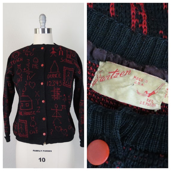 vintage 1940s rare Jantzen wool cardigan sweater n
