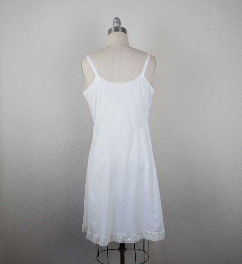 Vintage 1960s Komar dress slip, lace bodice, slip dress, full slip, size large, 38 bust image 4