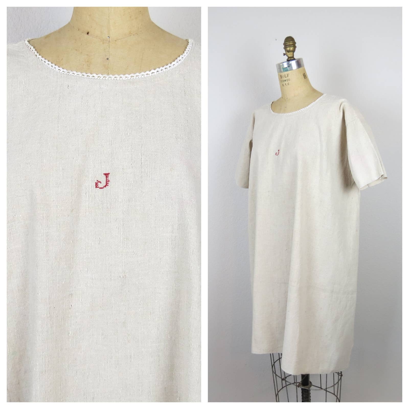 French Linen Nightgown Etsy