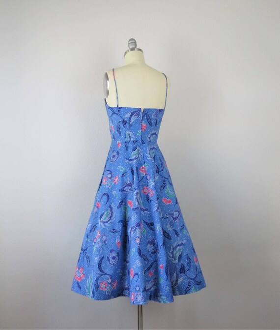 Vintage 1970s cotton floral dress, sundress, bati… - image 7