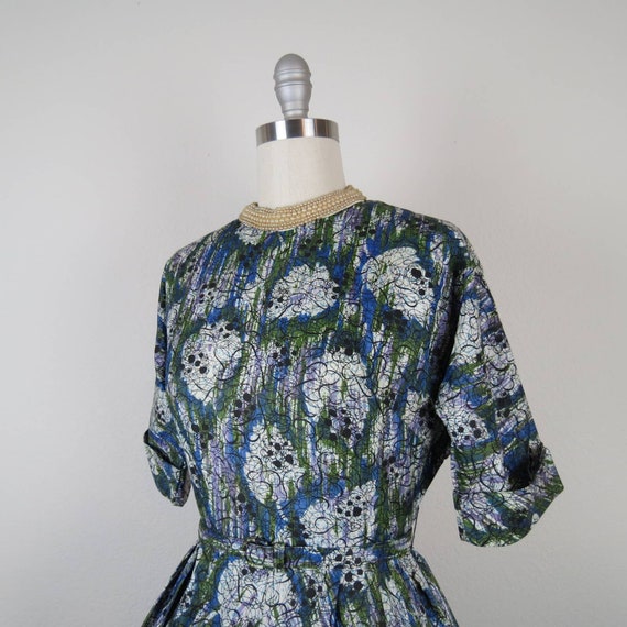 Vintage 1950s fit and flare dress, evening, cockt… - image 5