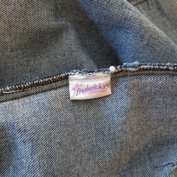 Vintage denim maxi skirt, Frederick's of Hollywoo… - image 8