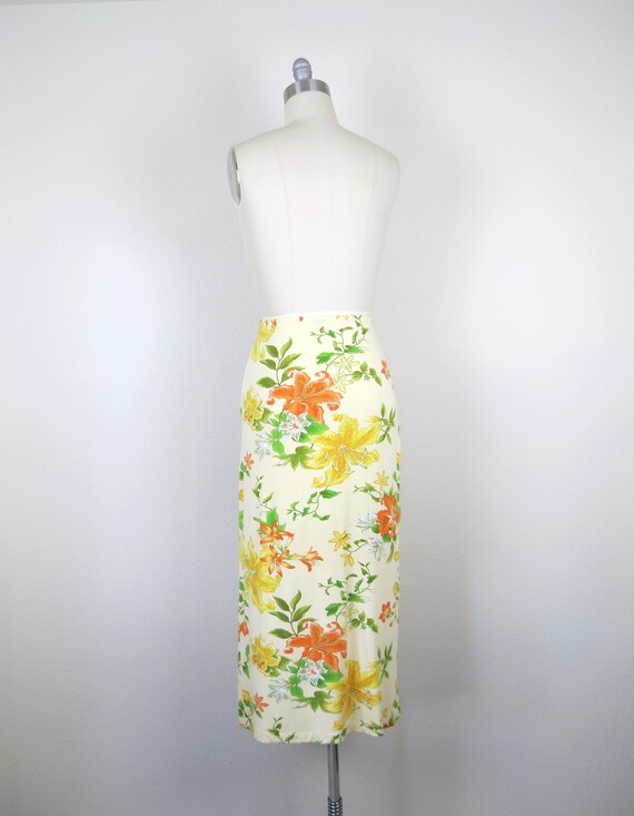 Vintage Y2K Kenzo Jungle floral maxi skirt stretc… - image 5