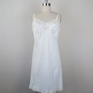 Vintage 1960s Komar dress slip, lace bodice, slip dress, full slip, size large, 38 bust image 2