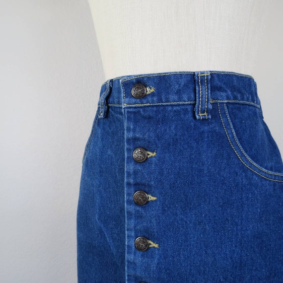 Vintage denim maxi skirt, Frederick's of Hollywoo… - image 7