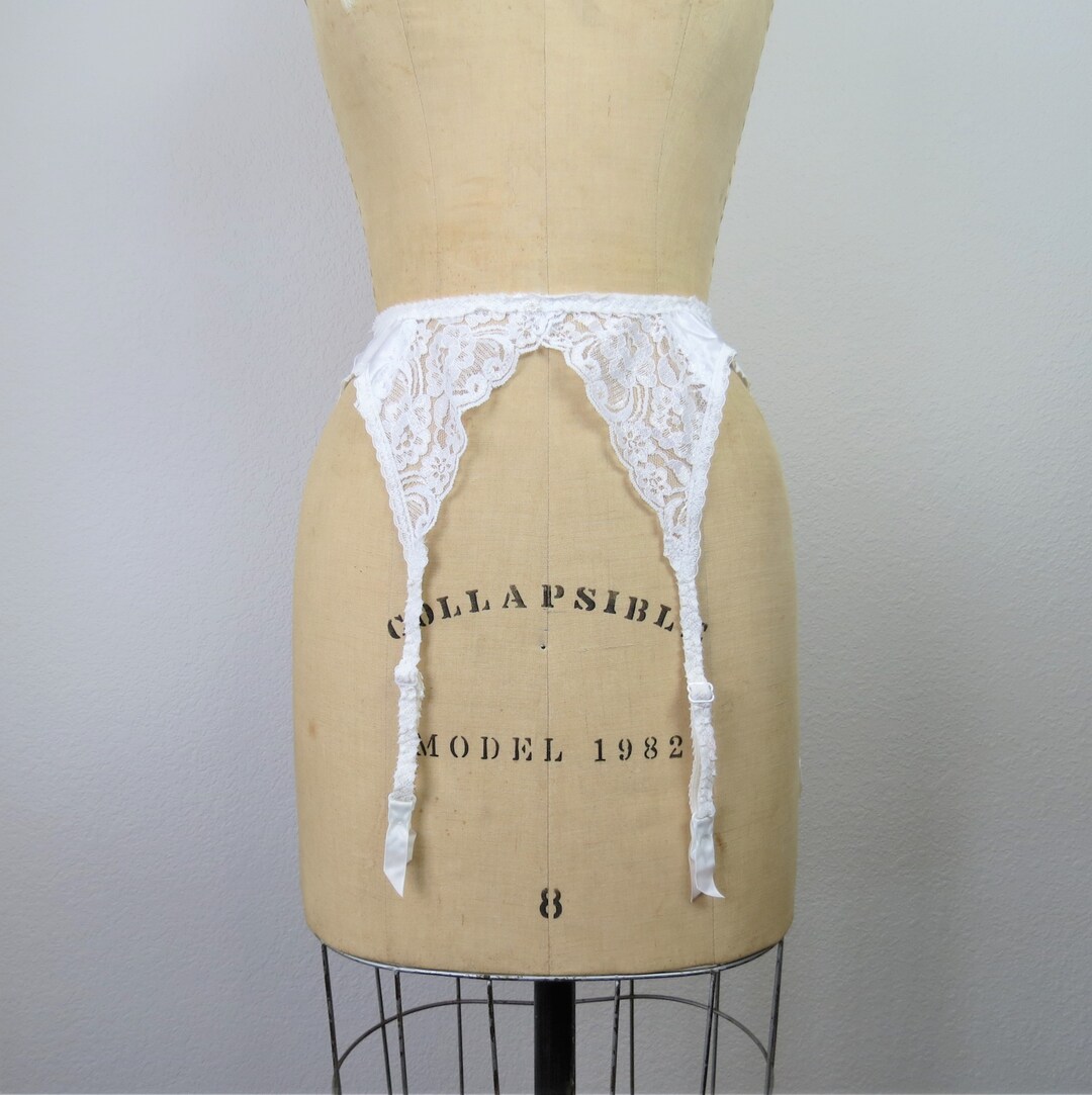 Vintage 1980s Christian Dior Garter Belt White Lace Lingerie Etsy