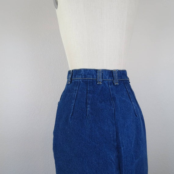 Vintage denim maxi skirt, Frederick's of Hollywoo… - image 6