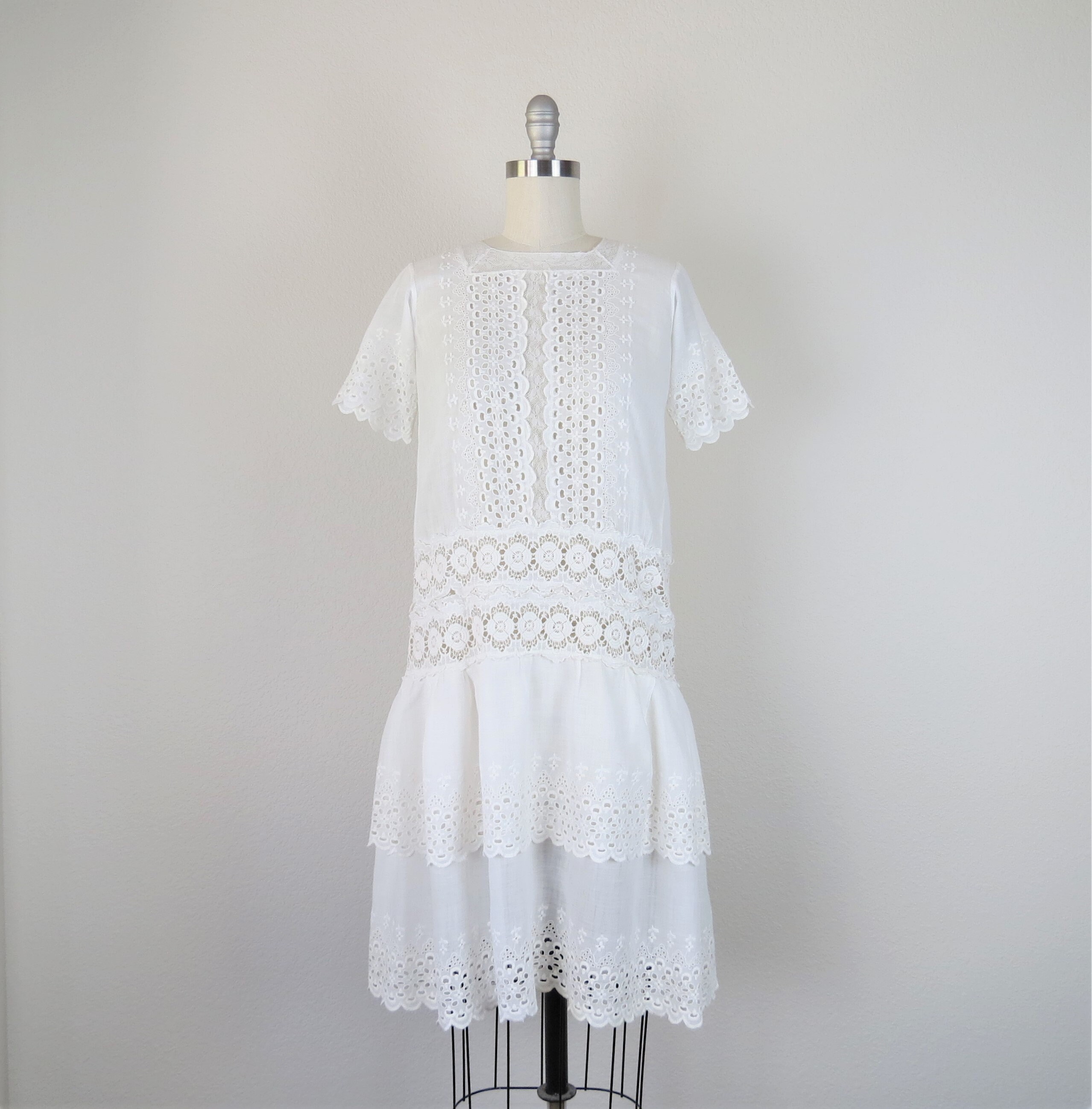 Vintage Antique Edwardian 20s 1920s White Cotton Lawn Dress | Etsy