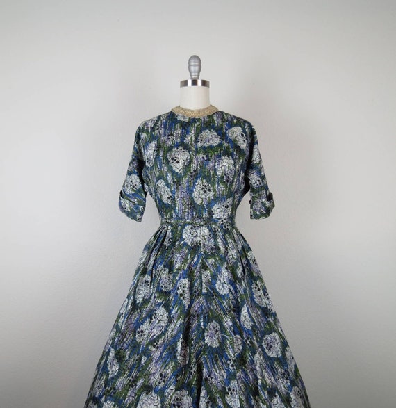 Vintage 1950s fit and flare dress, evening, cockt… - image 3