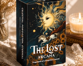 The Lost Arcana Tarot Deck, Vintage Fantasy Tarot Cards, Celestial Oracle Deck, Mystical Divination Cards, Spiritual Gift for Readers