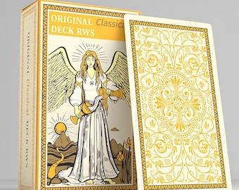 Classic Rider Waite Tarot Deck,Original Waite Smith Tarot Cards,Beginner Divination Deck, Spiritual Gift,Oracle Cards,Gift for Tarot Lovers